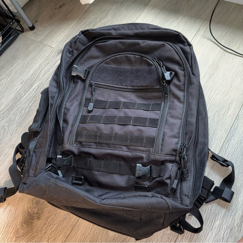 Tactical Black Backpack Mercury Large Military Gr… - image 1
